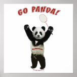 Disparaissent le badminton de panda posters