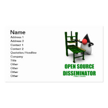 Disseminateur d'Open Source (duc Gutenburg de Java Cartes De Visite Professionnelles