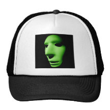 Distorted Green Alien Face.jpg Trucker Hat