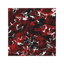 Distorted Red Graphic Gallery Wrapped Canvas