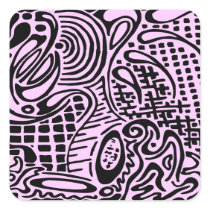 Distracted Listening 1 Square sticker