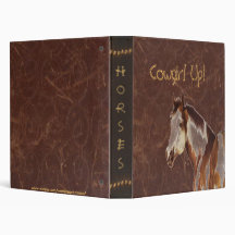 Distress Leather Print TBAward Horse Avery Binder