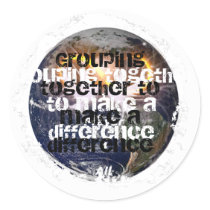 Distressed 2 Round Stickers