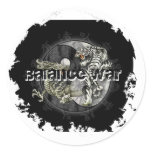 Distressed 2 Round Stickers