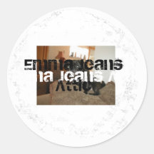 Distressed 2 Round Stickers