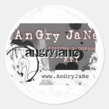 Distressed 2 Round Stickers