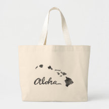 Distressed Aloha Island Tote Bags