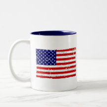Distressed American Flag Coffee Mug