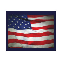 Distressed American Flag Gallery Wrap Canvas