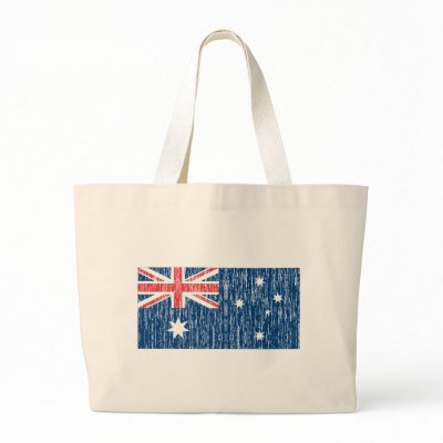 Distressed Australian Flag Canvas Bag by worldflagtshirts