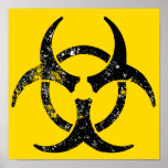 Distressed biohazard symbol posters