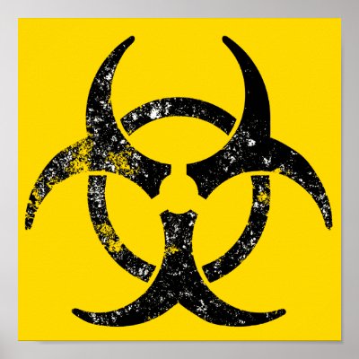 Distressed biohazard symbol poster by megnomad