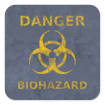 Distressed Biohazard Warning Sticker
