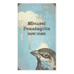 Distressed bird graphic design business card