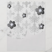 distressed black white intricate damask flyer design