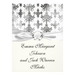 distressed black white intricate damask invites