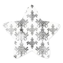 distressed black white intricate damask sticker