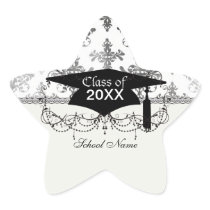 distressed black white intricate damask sticker