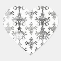 distressed black white intricate damask stickers