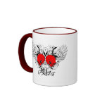 Distressed Border - 2-sided Ringer Mug