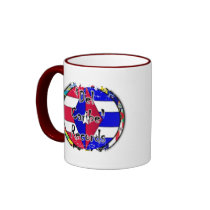 Distressed Border - 2-sided Ringer Mug