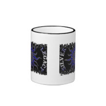 Distressed Border 2-sided Ringer Mug