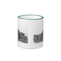Distressed Border 2-sided Ringer Mug