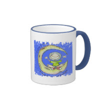 Distressed Border 2-sided Ringer Mug - Customized