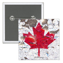 Distressed Canadian MapleLeaf button