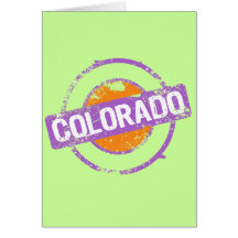DISTRESSED COLORADO STAMP GREETING CARD