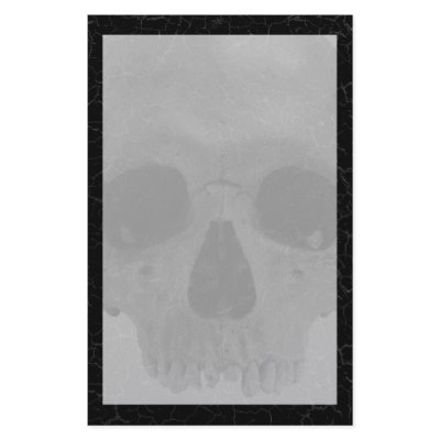 Distressed Cracked Skull Gothic Stationery by darkdreams