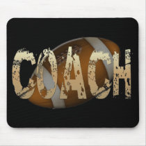 Distressed Football Coach Mouse Pad