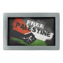 Distressed Free Palestine Flag Belt Buckles