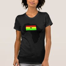 Distressed Ghanian flag and African Silhouette Shirt