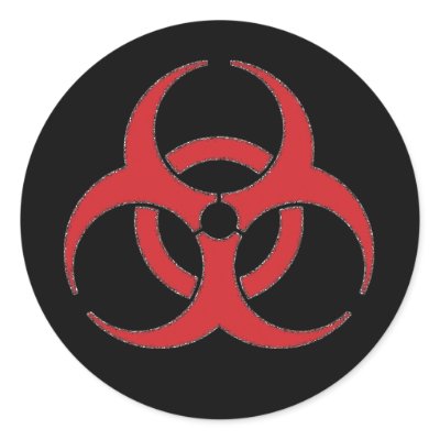 Distressed Hazard Symbol Stickers by Jamene_Clothing