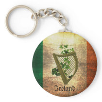 Distressed Irish Flag Key Chains
