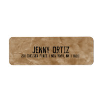 Distressed Kraft Paper Return Address Labels