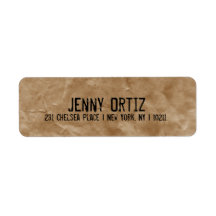 Distressed Kraft Paper Return Address Labels