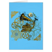 Distressed Look Steampunk Design Cards