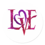 Distressed Love Text Tees and Gifts stickers