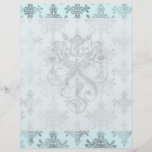 distressed lovely soft blue damask full color flyer