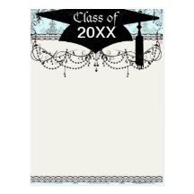 distressed lovely soft blue damask post cards