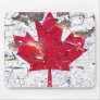 Distressed MapleLeaf Canadian mousepad