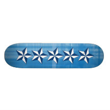 Distressed Nautical Stars Skateboard