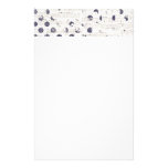DISTRESSED NAVY POLKADOTS MUSIC NOTES SONGS GRUNGE STATIONERY PAPER