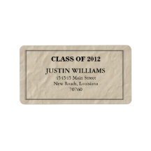 Distressed Parchment Personalized Address Labels
