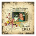 Distressed photo graduation party announcement