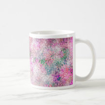Distressed Pink Flowers Mug