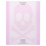 Distressed Pink Skull Letterhead