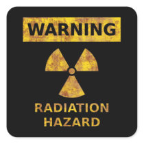 Distressed Radiation Hazard Sticker
